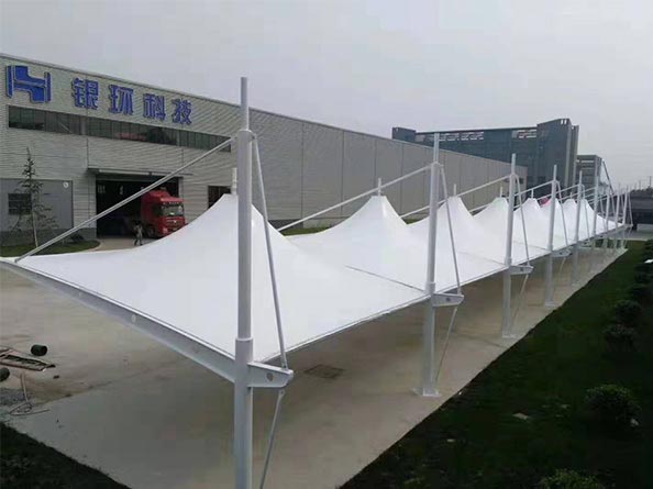 吊帽式膜結構停車(chē)棚