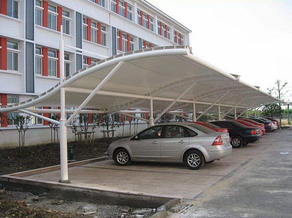 圓管膜結構汽車(chē)棚