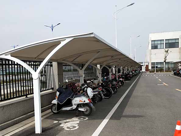 小型膜結構自行車(chē)棚