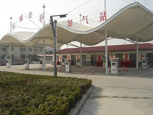 加油站膜結構遮陽(yáng)棚